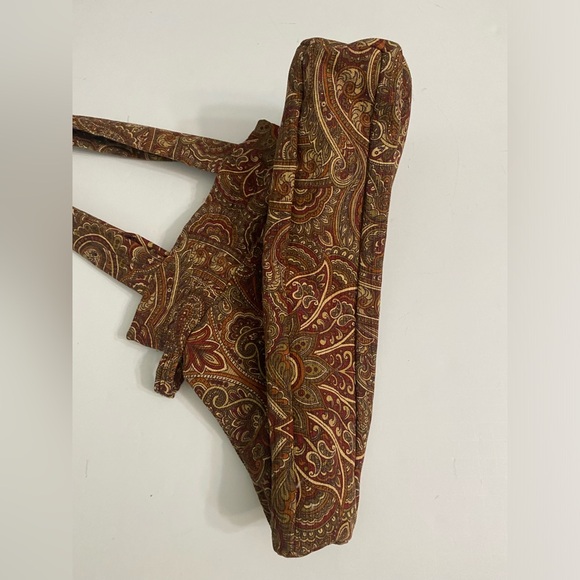 Vintage Drawstring Tapestry Handmade Bucket Shoulder bag Brown Paisley Fall - Picture 8 of 15